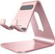 Merkloos Telefoonstandaard - Bureau Telefoonstandaard van aluminiumlegering - Stevige telefoon standaard van aluminiumlegering - Geschikt voor alle smartphones en Switch - 9*6*8,6 cm - Roze