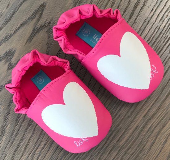 lief! lifestyle Slofjes Roze/Wit - Maat 17