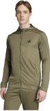 Adidas Train Essentials Seasonals Sweatshirt Met Rits Groen M Man