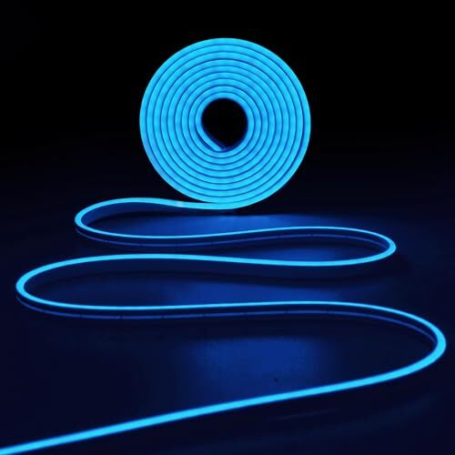 Ibiza IBIZA - NEON500-BLUE - LED Neon Strip Light Blauw 5 meter - Siliconen - IP65 - Snijdbaar en flexibel - Met hoofdadapter - Aanpasbare Neon LED