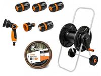 Bradas Black Line - Tuinslanghaspel - 20m - 1/2 inch - 8-functie Spuitpistool