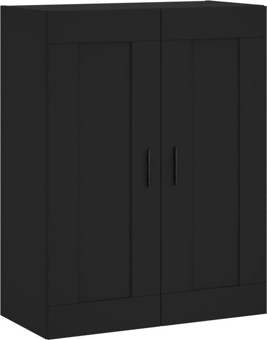 vidaXL Wandkast 69,5x34x90 cm bewerkt hout zwart