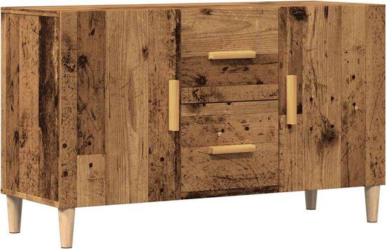 vidaXL Dressoir 100x36x60 cm bewerkt hout oud houtkleurig