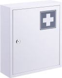 Merkloos Relaxdays Medicijnkast - 31,5x36x10 cm - wit-grijs - wandmontage - met deur