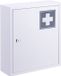 Merkloos Relaxdays Medicijnkast - 31,5x36x10 cm - wit-grijs - wandmontage - met deur