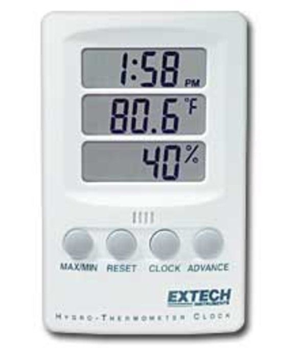 EXTECH 445702 Hygrometer en thermometer met klok