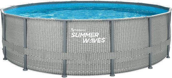 Summer Waves Frame Zwembad Rond - ⌀488 x 122 cm