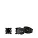 Lucardi Heren Blackplated oorbellen rond met zirkonia 4mm