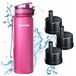 AQUAPHOR CITY Bouteille filtrante, 800 ml, rose, set de 3 pièces