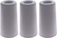 Deltafix Deurbuffer - 3x - deurstopper - grijs - rubber - 75 x 40 mm - schroefbevestiging