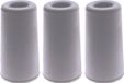 Deltafix Deurbuffer - 3x - deurstopper - grijs - rubber - 75 x 40 mm - schroefbevestiging
