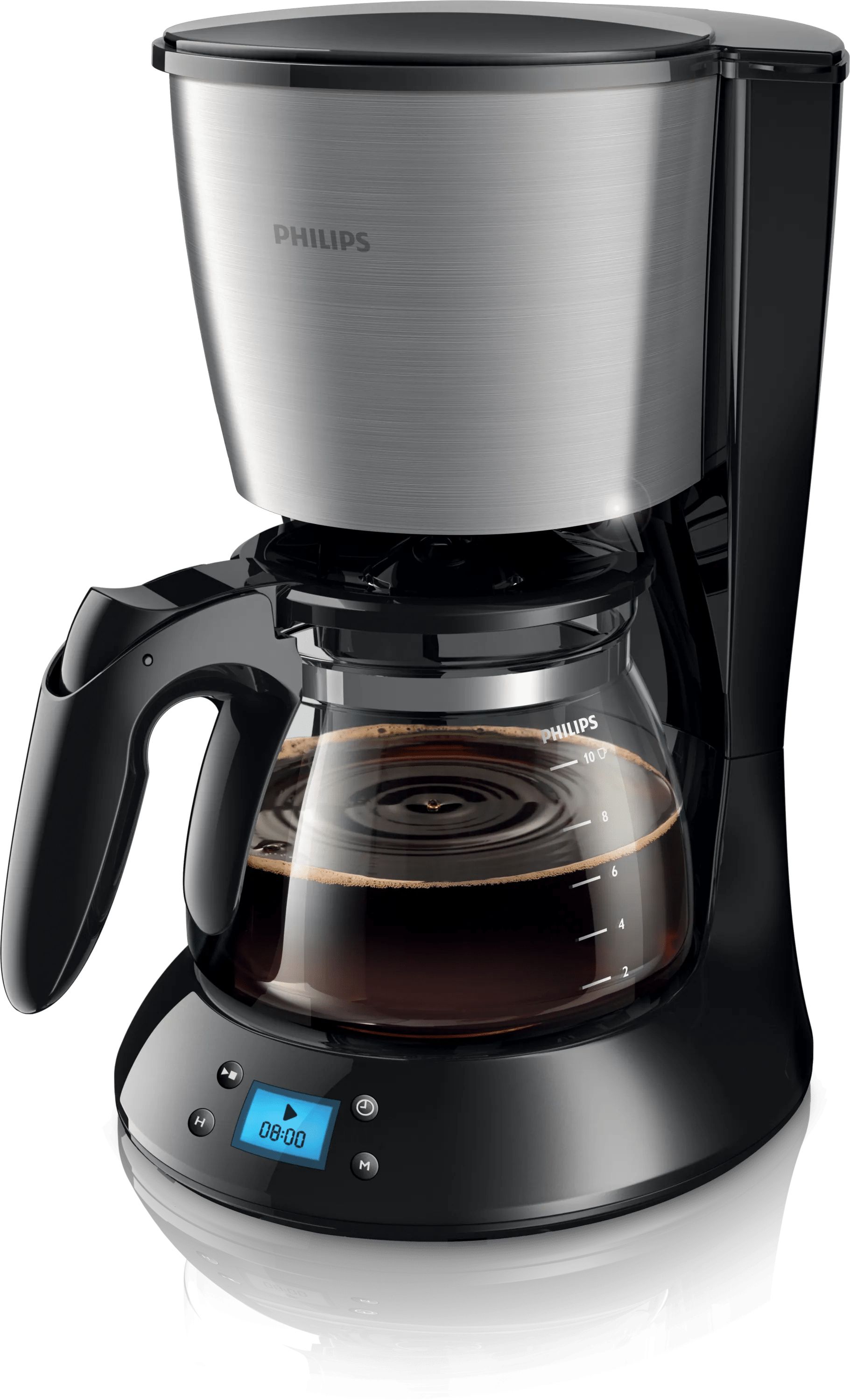 Philips Daily Collection HD7459/20 Drip Coffee Maker - Black & Metallic