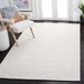 Safavieh Metro Collection Geometrisch tapijt voor woonkamer, eetkamer, slaapkamer - korte pool, ivoor, 120 x 120 cm