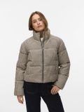 Vero Moda Lyon Manteau d'hiver Court Femme - Taille L - Brun clair/Bleu foncé/Brun foncé
