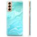 Samsung Coque Samsung Galaxy S21+ 5G en TPU - Marbre Bleu