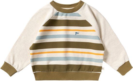 Your Wishes Gestreepte Raglan Sweater Multicolor Maat 116