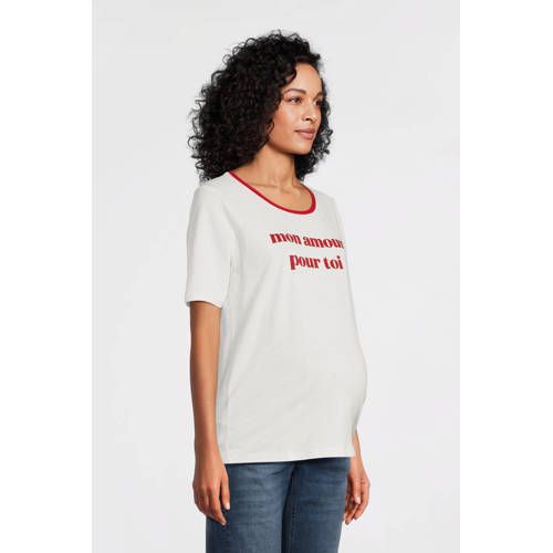 LOVE2WAIT zwangerschaps T-shirt wit