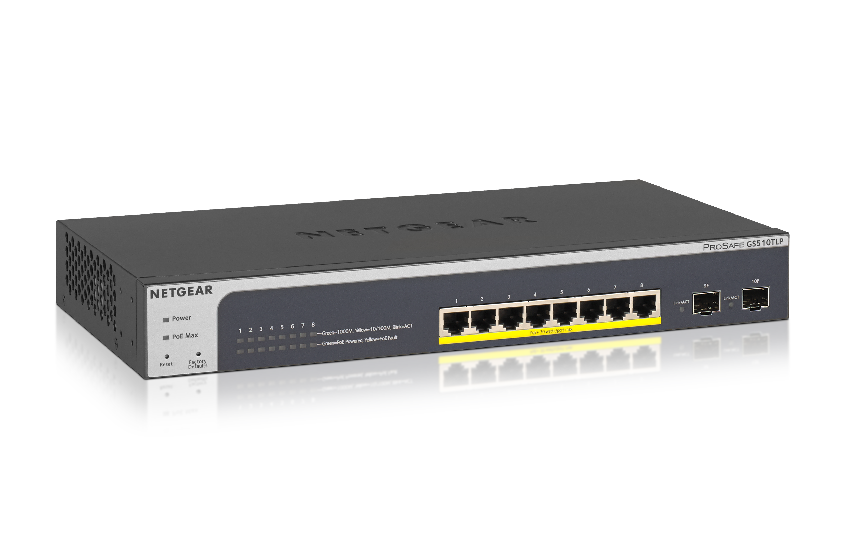 Netgear GS510TLP - Netwerk switch - Zwart
