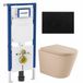 Geberit QeramiQ Dely Toiletset - 36.3x51.7cm - Diepspoel - Rimless - Inbouwreservoir - Softclose Zitting - Mat Zwarte Bedieningsplaat