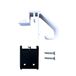 MICEL - 68376 - Europese deurklop voor ramen en deuren, profiel 40/20, sluiting van aluminium, witte afwerking, 47 x 65 x 35 mm