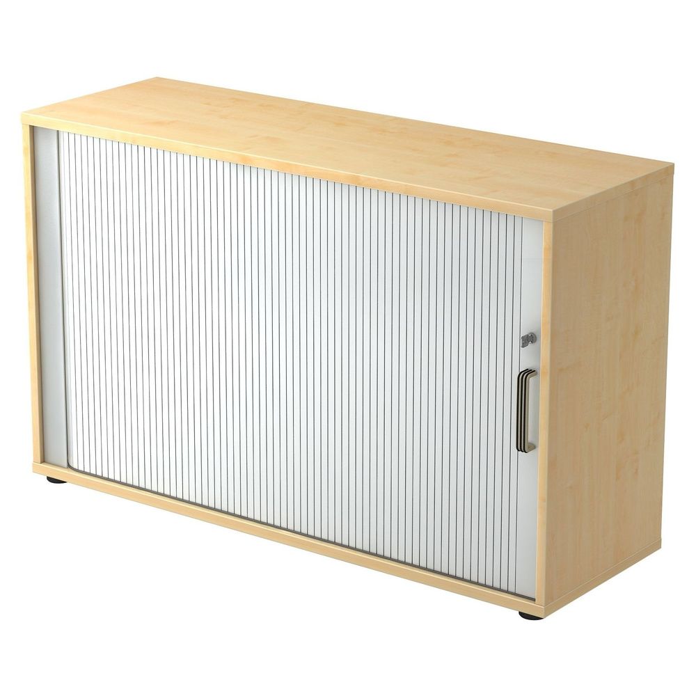 Roldeurkast | Esdoorn/Zilver | 120 x 40 x 74,8 cm | Beta 1732S
