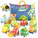 Pull back auto - Set van 9 - Speelmat en opbergtas - Vanaf 1 jaar