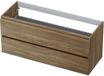 INK - Onderkast 2 Laden Greeploos met Houten Keerlijst - 1200x450x520 Mm - Zuiver Eiken