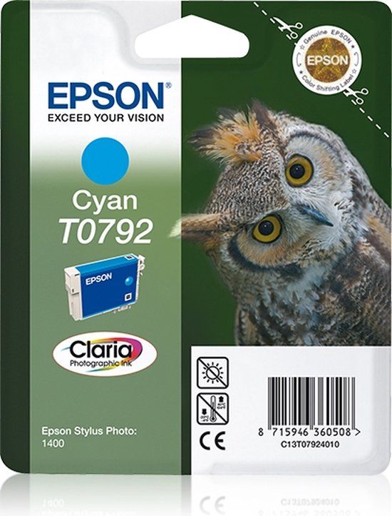 Epson T0792 - Cyaan - Origineel - Inktcartridge