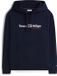 Tommy Hilfiger Men's Hoodie - Size S - Cotton/Polyester Blend - Navy/Enzian/Bright Red/White