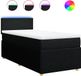 vidaXL Boxspring met matras stof zwart 90x190 cm