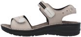 Berkemann Dames sandalen Leni lichtgrijs Leer Platte sandalen