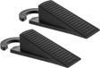 5Five 6x stuks deurstoppers/deurwiggen - zwart - 12,5 x 4 cm - kunststof - Deurwig - Deurstopper