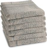 DDDDD Trees Keukendoek - Set van 6 - Katoen - Bomenprint - 50x55 cm - Badstof - Taupe