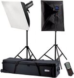 Falcon Eyes Studioflitsset TFK-21200L met LCD Scherm - Zwart