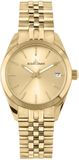 Jacques Lemans Datum horloge Derby Vrouwen Polshorloge Goudkleurig Staal 30 mm 10 ATM