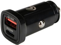USB Power Tec 2 Poorten Lader - PD & QC USB 3.0 - 18W - 12/24V - Zwart