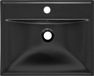 LuxeBath Lavabo incl. câble de vidage argenté avec trop-plein 51x41,5x15,5 cm céramique noir mat ML design