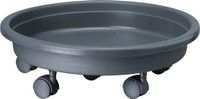 Form Plastic Plantenpot Trolley - Kunststof - Grijs - Rond - 30 x 30 cm