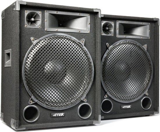 SkyTec MAX15 - Disco Speakerset - 15 inch - 2000 Watt - Zwart