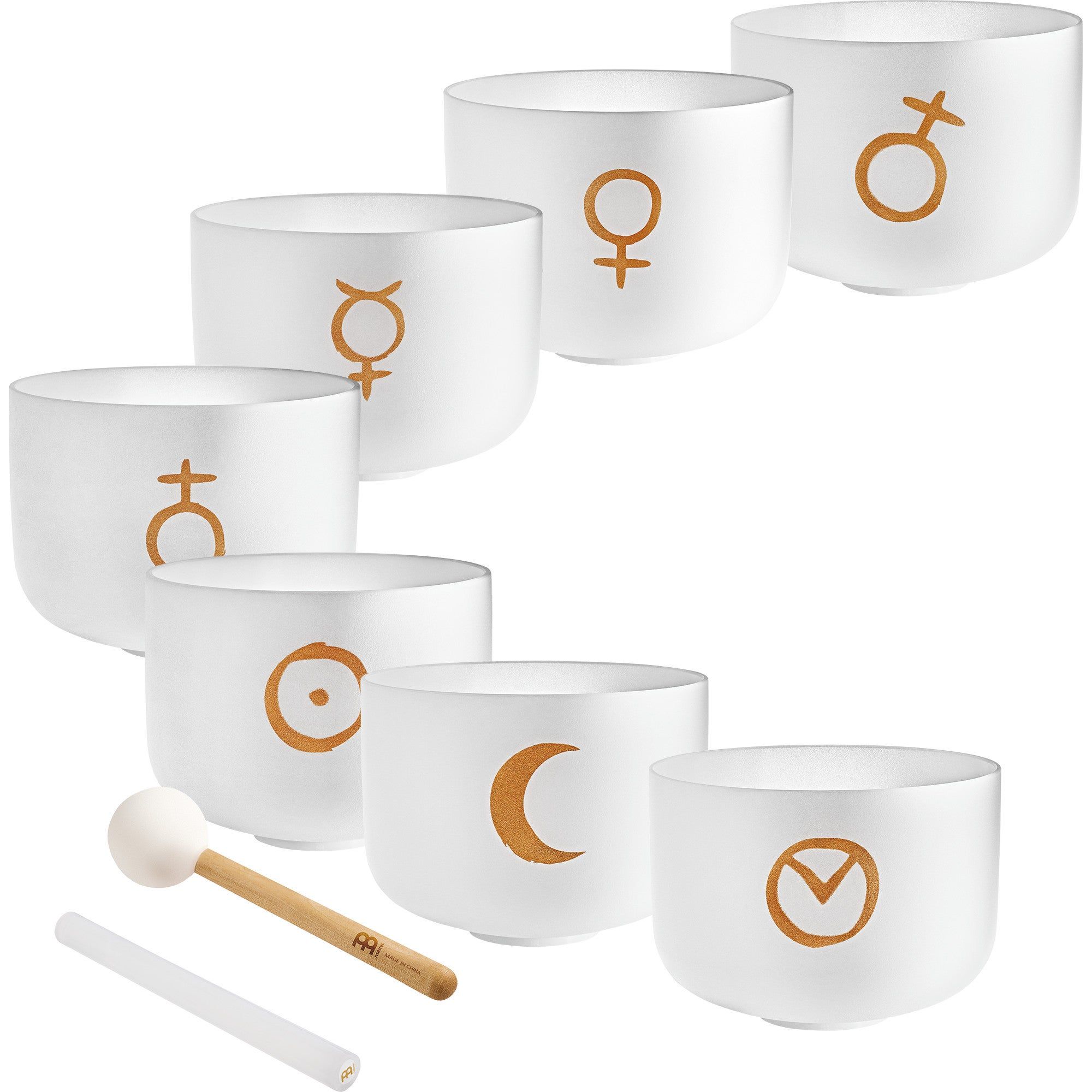 Meinl Sonic Energy Planetary Tuned Crystal Singing Bowl Set