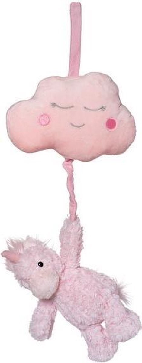 Manhattan Toy muziekdoos Unicorn junior 15 cm pluche roze