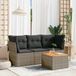 Maison Exclusive - Ensemble de jardin, composé de 4 pièces avec coussins, gris, fabriqué en polyrotin