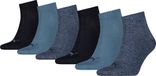Puma Unisex Sokken in kwartlengte - 6 Pack - Maat 35-38 - Denim Blauw