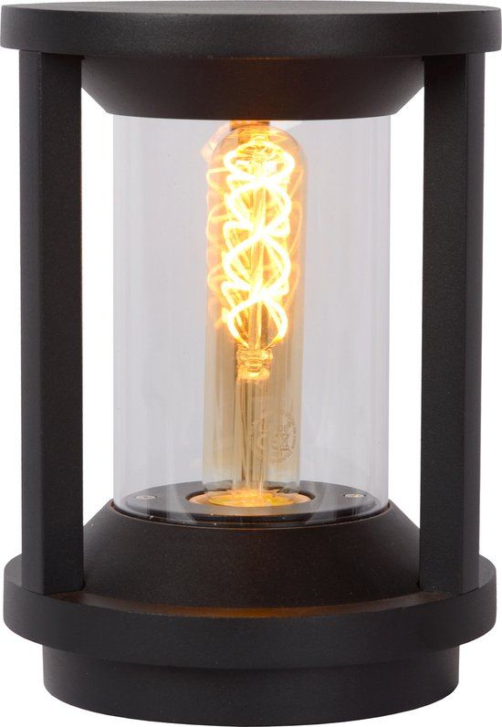 Lucide Cadix Sokkel - Zwart - Aluminium - 22cm