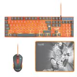 Blade Gaming FR-TEC PC Dragon Ball Super PACK Gaming Keyboard + Mouse + Mousepad - USB - Grey/Orange