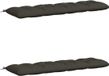 vidaXL - Coussin de banc - VIANEN - 2 pièces - 100% Polyester - Anthracite