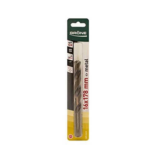 GRÖNE Cobalt Metal Drill Bits - HSS Steel - High Cutting Speed - Heat Resistant - 16 mm - 1 pc
