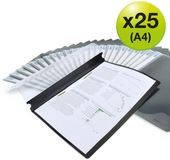 Rapesco 1815 Eco presentatiemap met lamellen, A4, zwart, 25 stuks