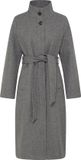 b.young BYCALIA MEL LONG COAT Dames Parka Mid Grey Melange Maat 42