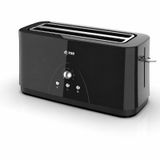 Dyras T-2X2B, 1400 W, 4 lange boterhammen, 25 cm, Ontdooifunctie, Zwart, Broodrooster